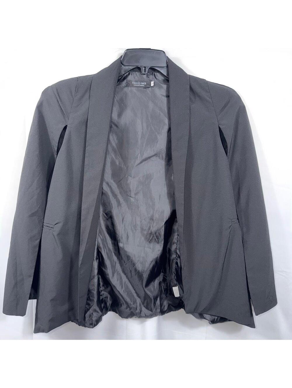 Face 2 Face Women’s Black Cape Style Blazer Jacket Size Small